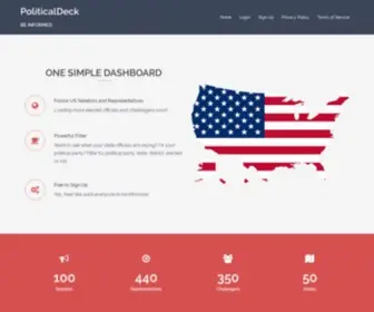 Politicaldeck.com(BE INFORMED) Screenshot