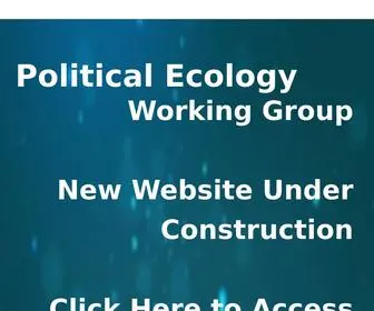 Politicalecology.org(DOPE Conference) Screenshot