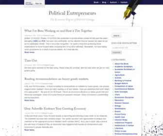 Politicalentrepreneurs.com(Blog) Screenshot