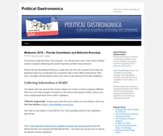 Politicalgastronomica.com(Political Gastronomica) Screenshot