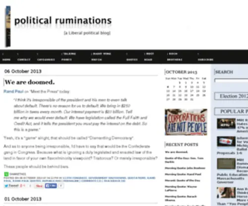 Politicalruminations.com(Quotes) Screenshot