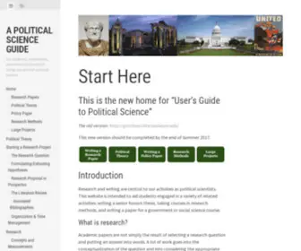 Politicalscienceguide.com(A Political Science Guide) Screenshot