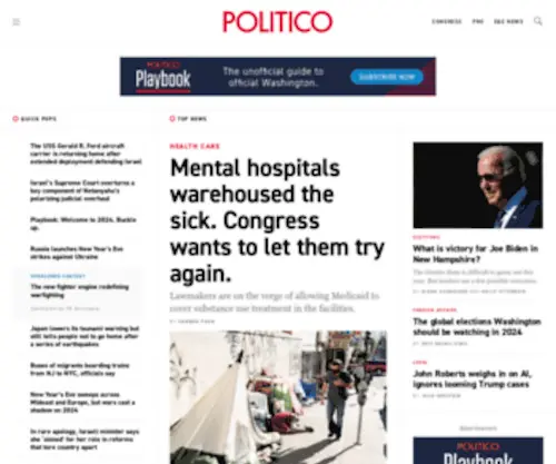 Politico.com(Politics, Policy, Political News) Screenshot