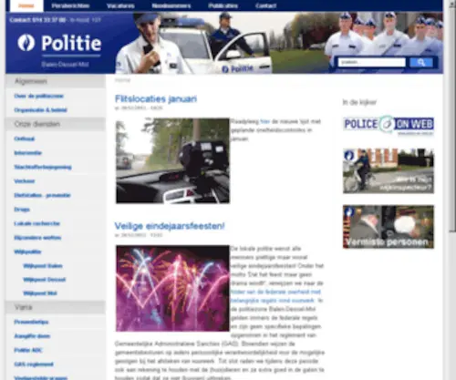 Politiebalendesselmol.be(Politiebalendesselmol) Screenshot