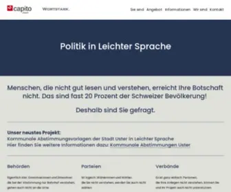 Politik-Leichte-Sprache.ch(Politik in Leichter Sprache) Screenshot