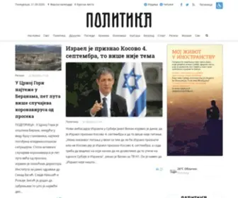 Politika.co.rs(„политика”) Screenshot