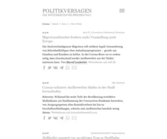 Politikversagen.net(Die sytemkritische Presseschau. Themen) Screenshot