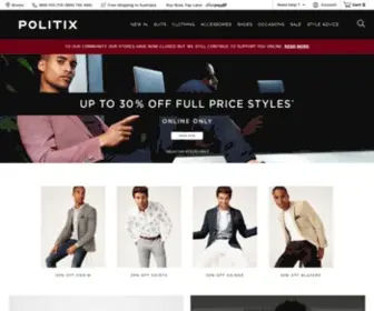 Politix.com.au(Mens Fashion) Screenshot