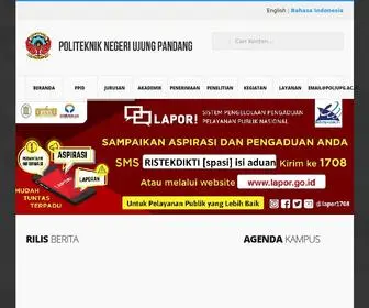 Poliupg.ac.id(Politeknik Negeri Ujung Pandang (PNUP)) Screenshot
