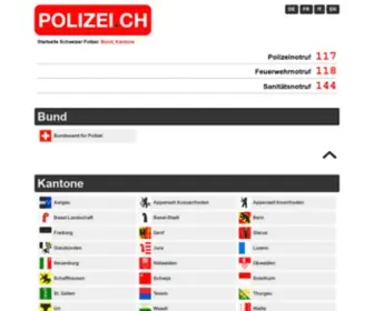 Polizei.ch(Startseite Schweizer Polizei) Screenshot