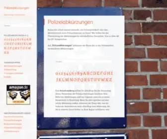 Polizeiabkuerzungen.de(Polizeiabkürzungen) Screenshot