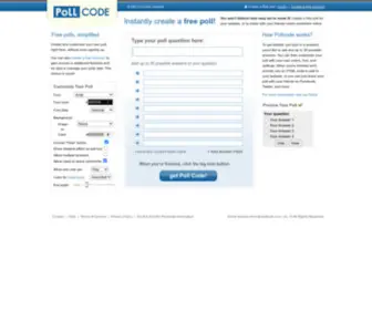 Pollcode.com(Create a free poll) Screenshot