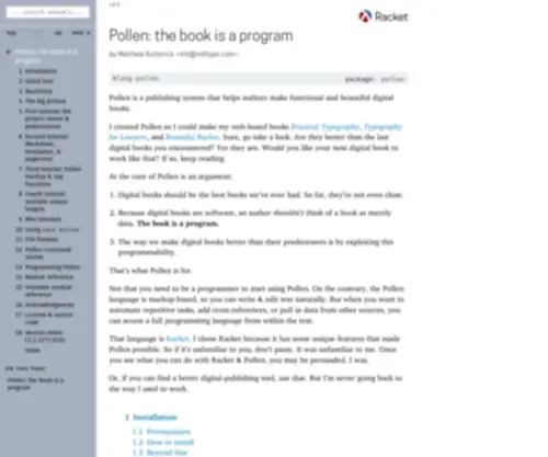 Pollenpub.com(The book is a program) Screenshot