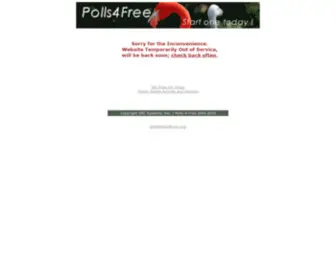 Polls4Free.com(Free website polls in English and Spanish) Screenshot