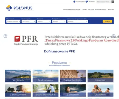 Polonus.travel.pl(TURNUSY REHABILITACYJNE) Screenshot