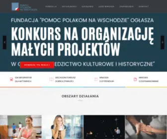 Pol.org.pl(Fundacja "Pomoc Polakom na Wschodzie") Screenshot