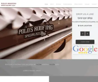 Polosroofingspecialist.com(Salem Home) Screenshot