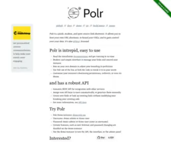 Polr.me(Self-hosted) Screenshot
