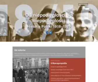 Polska1918-89.pl(Od niepodległości do niepodległości) Screenshot