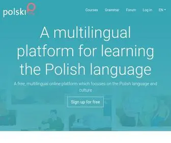 Polski.info(A multilingual platform for learning the Polish language) Screenshot
