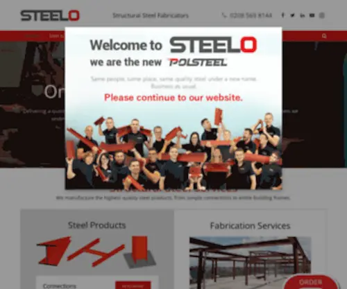 Polsteel.co.uk(Award Winning Structural Steel Fabricators in London) Screenshot