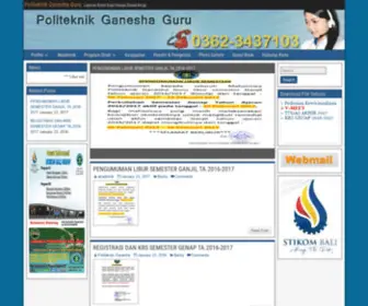 Poltekganesha.ac.id(Politeknik Ganesha Guru) Screenshot