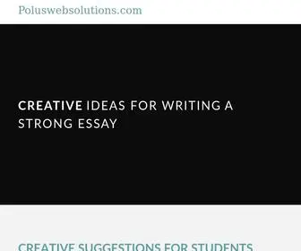 Poluswebsolutions.com(Dealing with essay) Screenshot