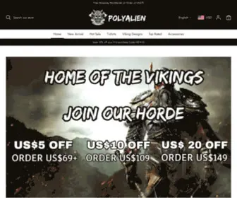 Polyalien.com(Vikings Clothing & Jewelry For Men) Screenshot