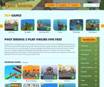 Polybridgegame.com(Poly Bridge 2 Game Play Online For Free Now) Screenshot