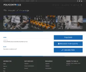 Polycontrols.com(Gas and liquid calibration laboratory) Screenshot