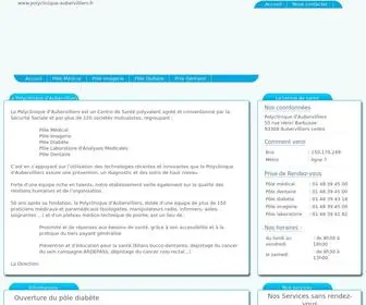 Polydauber.fr(Polyclinique d'aubervilliers) Screenshot