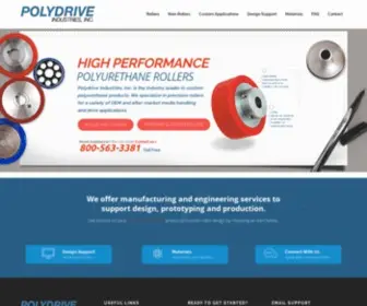 Polydrive.com(Precision urethane & polyurethane rollers) Screenshot