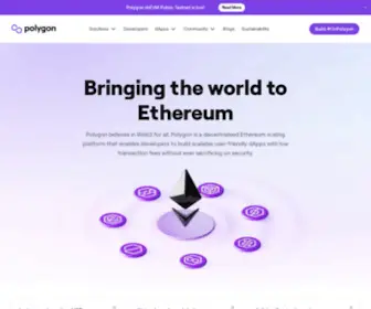 Polygon.technology(Enabling an infinitely scalable web of sovereign blockchains) Screenshot