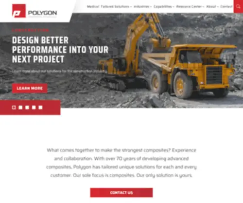 Polygoncompany.com(Polygon Composites) Screenshot