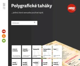 Polygraficketahaky.cz(Polygrafické taháky HRG) Screenshot