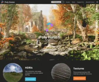 Polyhaven.org(The public 3d asset library) Screenshot