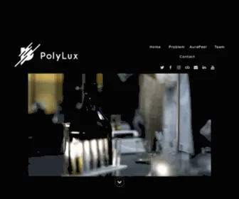 Polylux.co(We are PolyLux. We're creating a light switchable medical adhesive dressing) Screenshot