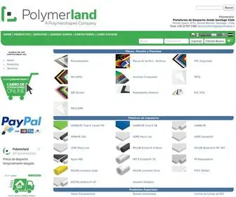 Polymerlandstore.com(Especialistas en placas plásticas en diferentes materiales) Screenshot