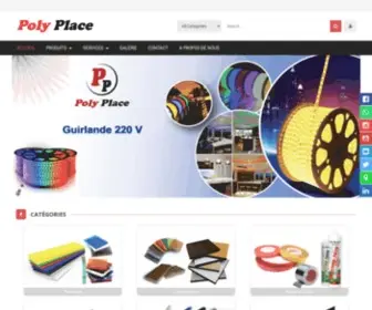 Polyplace.ma(Fournisseur de matériaux et consommable pour publicité et communication) Screenshot