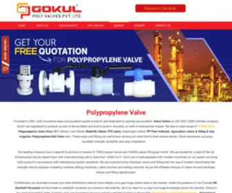 Polypropylenevalve.com(Polypropylene valve (पॉलीप्रोपाइलिन गेंद वाला वाल्व) Manufacturers) Screenshot