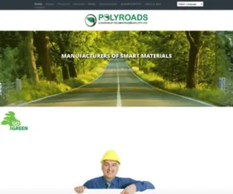 Polyroads.com(Manufacturer of Smart Materials for the road construction industry) Screenshot