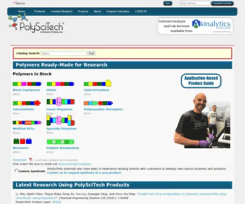 Polyscitech.com(PolySciTech®) Screenshot