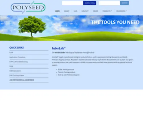 Polyseed.com(InterLab Supply) Screenshot