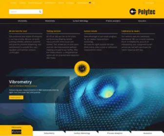 Polytec.com(Leader in Optical Measurement Equipment) Screenshot