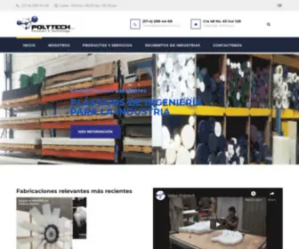 Polytech.com.co(Plasticos de Ingeniería) Screenshot