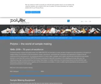 Polytex.ch(Polytex sample making machines for the production of any sample type and size) Screenshot