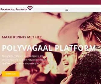 Polyvagaalplatform.nl(Maak kennis met het polyvagaal platform een online trefpunt voor iedereen die geïnteresseerd) Screenshot