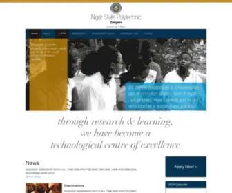 Polyzungeruonline.com(Niger State Polytechnic) Screenshot