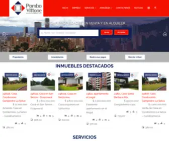 Pombovittone.com(Pombo Vittone Asesores Inmobiliarios SAS) Screenshot