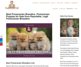 Pomeranians.org(Pomeranian Directory) Screenshot